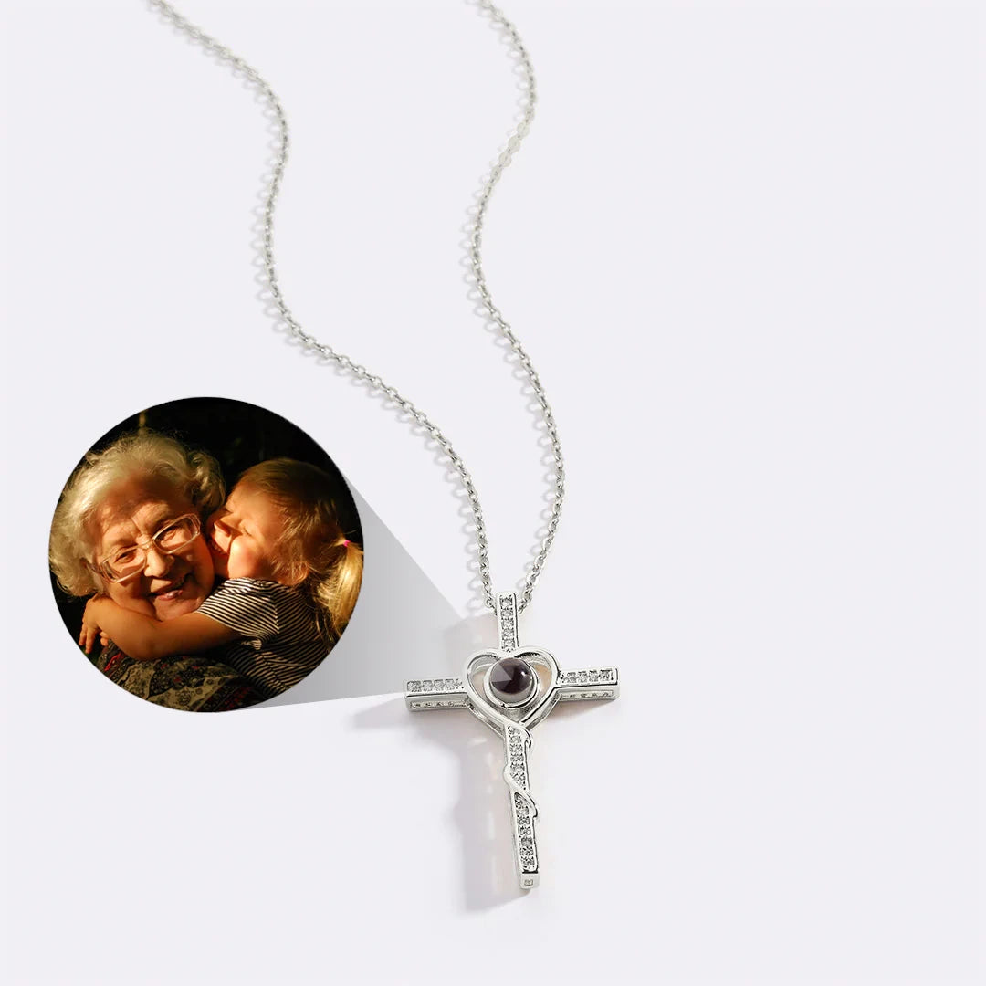 Heart and Cross Necklace – Custom Photo by ESTAYY™