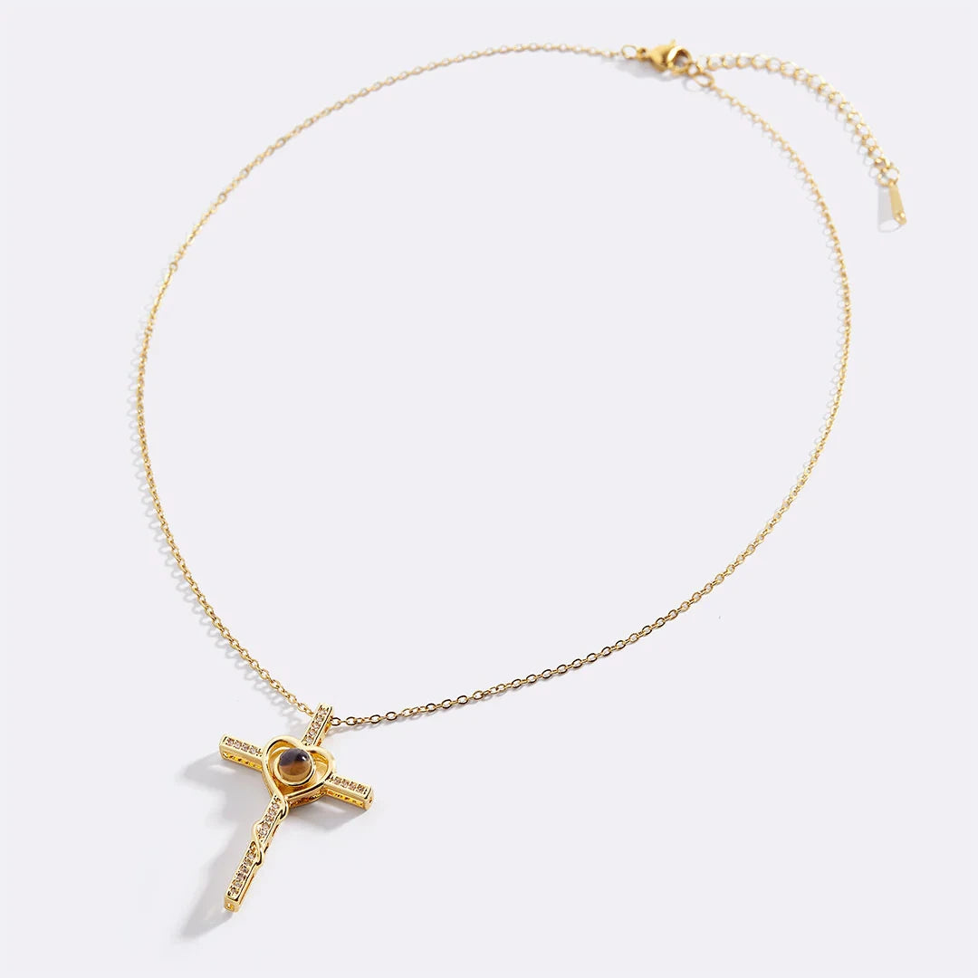 Heart and Cross Necklace – Custom Photo by ESTAYY™
