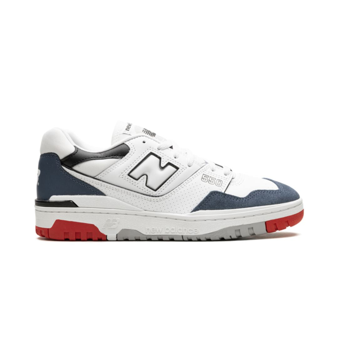 NB 550 Weiß Marine Rot