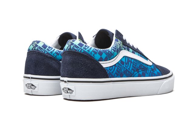 VNS Old Skool Off the Wall Logos - Blue
